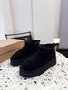 Women's Snow Boots With Fur-Lined Thickened And Fleece-Lined Winter Cotton Shoes With Foam Thick Soles_vogvips.com