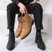 New Fashion Retro Martin Boots Men's Thick Sole Lace-up Business Leather Men's Boots Round Toe Thick Sole High Top Leather Boots Chelsea Short Boots_vogvips.com