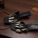 Summer Women's Fashion High Heel Slippers ZebrPatterned Hair Square Head Open Toe IndoorOutdoor Wearable SlipOn Shoes_vogvips.com