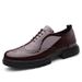 Euro Step Brogue Patent For Men Height Increasing Thick Sole Genuine Leather Breathable Business Formal Korean Style Trendy Casual_vogvips.com