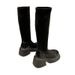 2025 New Over-the-Knee For Women, Autumn And Winter, Petite Tall Boots, Black Mid-Calf Slim Boots_vogvips.com