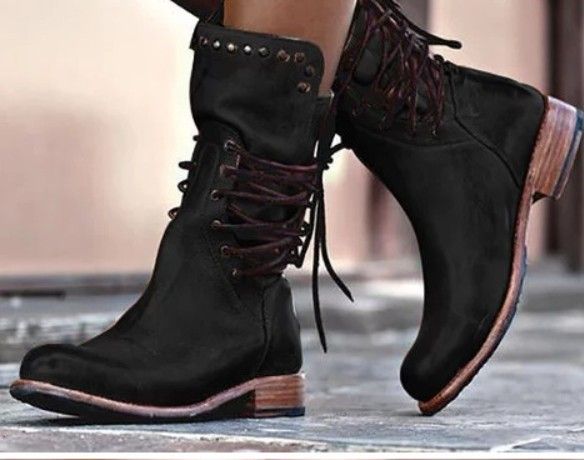 Plus Size Riding Boots – Adjustable Back Lace Vintage Boots (Waterproof & Wide Calf)_vogvips.com