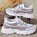 Women's Shoes Large Size Casual Shoes Flying Woven Breathable Single Shoes Thick Sole Heightening Shoes Dad Shoes_vogvips.com