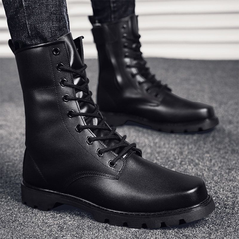 European Warm Series Special Forces Combat High-top Military Genuine Leather Outdoor Work Martin Men's Boots_vogvips.com