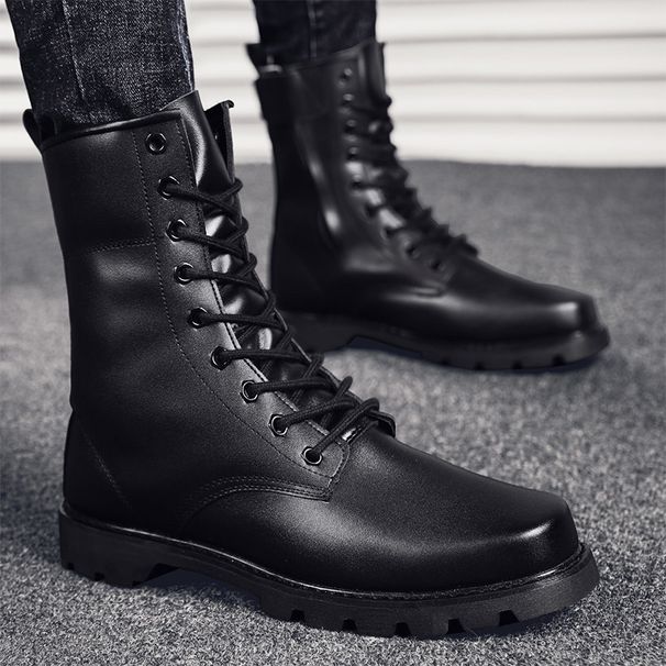 European Warm Series Special Forces Combat High-top Military Genuine Leather Outdoor Work Martin Men's Boots_vogvips.com