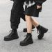 Locomotive Wind Japanese Tooling Thick-soled Heightening Short Boots Retro Lace-up High-top Men's Boots Martin Boots_vogvips.com