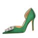 3165-K11 Banquet Side Hollow Thin Shallow Mouth Pointed Silk Diamond Women's High Heel Single Shoes_vogvips.com