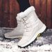 Snow Shoes For Women's Outdoor Travel, Thick High Top And Plush Thick Cotton Shoes, Mid Tube Shoes_vogvips.com