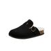 Women's 2025 New Autumn And Winter Slip-on Warm Plush Lazy Closed-toe Half-slippers Cotton Shoes_vogvips.com