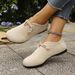 Women's Slip-On Flats With Wool Lining - Comfortable Round-Toe Loafers For Casual & Business Wear (Black/Beige, Sizes 36-43)_vogvips.com