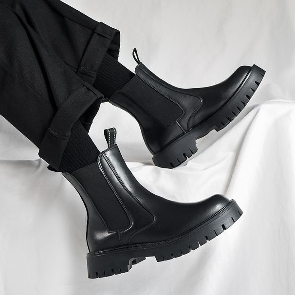 European Warm Series High Top Cowhide British Style Chimney Summer Thin Martin Trendy Spring Autumn Boots Men_vogvips.com