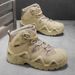 Men's Low-Cut Outdoor Work Tactical Boots, Non-Slip, Durable Thick-Soled, Vintage Style, Teenagers' Hiking And_vogvips.com