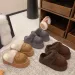 Womens Multi Non Slip Color Fuzzy Platform Slippers Suede Lined Closed Toe Winter Slides_vogvips.com