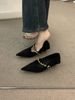 Single Shoe Women's 2026 Shoes, Autumn Style, French Elegance, Pointed Toe, Medium Heel_vogvips.com