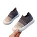 Spring Autumn Color-Block Breathable Big Kids, Trendy Casual For Students, Korean Style Boys' And Girls' Flyknit Single_vogvips.com