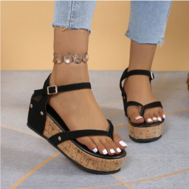 New Plus-size Women's Platform Wedge Sandals Nail Decoration_vogvips.com