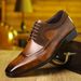 Men's Business Casual Dress Oxfords Formal Lace-Up Shoes For Office, Parties, And Daily Wear_vogvips.com