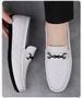Men's Doudou Shoes Flat-soled Loafer Small Leather Shoes Low-top Foot Cover Leather Surface Casual Shoes_vogvips.com