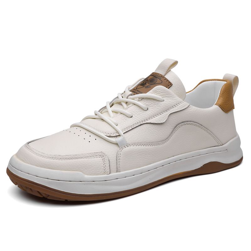 Shoes Spring Top Layer Cowhide Breathable Soft Sole Trendy Versatile Men's Genuine Leather Comfortable Non-Slip Fashion_vogvips.com