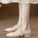 Soft Pearl French Mary Jane Women's 2026 New Model, Shallow-cut Single Shoes, Spring And Autumn Mid-heel Genuine Leather_vogvips.com