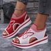 Large Size 2025 Summer New Casual Fly Woven Hollow Fish Mouth Beach Women's Sports Style Sandals_vogvips.com