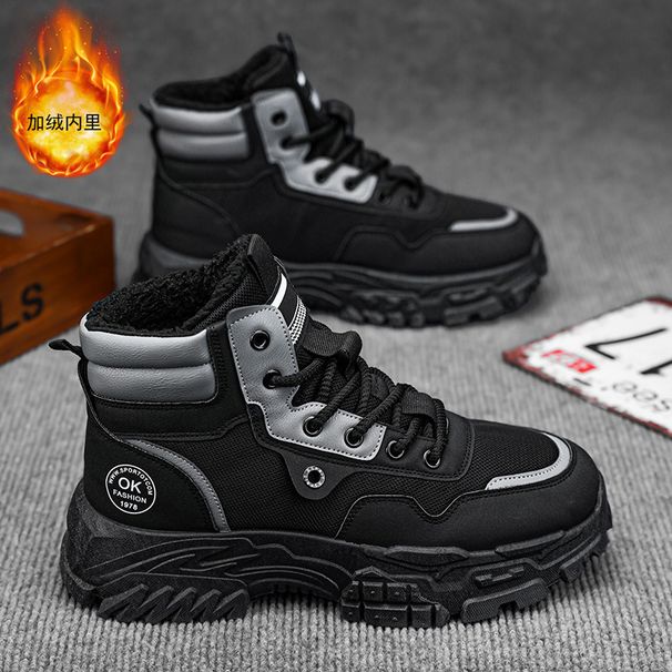 Men's Winter Fleece-Lined High-Top Martin Boots, Men's Work Shoes, Trendy And Versatile, Thick Sole, Extra Thick Warm Co_vogvips.com