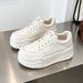 Fashionable Thick-soled Height-increasing Versatile White Sneakers For Women, New Autumn Trendy Popular Lightweight_vogvips.com