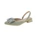 Women's Shoes Evening Style Elegant Lady Rhinestone Square Buckle Back Strap Sandals_vogvips.com
