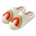 Mushroom Smiley Face For Women Winter Indoor Home Soft Sole Non-Slip Couple Pattern Fruit Heart Cotton Slippers_vogvips.com