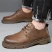 Cow Leather Autumn Platform For Fashion Casual Derby Shoes Male Low Top Work Ankle Boots Men 250612_vogvips.com