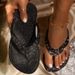 Women's Shoes 2025 Summer New Oversized Clip On Water Diamond Beach Sandals_vogvips.com