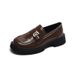 Platform Loafers Women's New Spring Retro British Style Small Leather Shoes Thick Heel Soft Sole Single Shoes Women's Large Size_vogvips.com