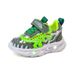 Spring And Autumn New Cartoon Children's Sports Dinosaur LED Kids For Boys Casual Light-Up Running Shoes_vogvips.com