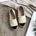 Spring And Summer Small Fragrant Style Canvas Grass Weaving Fisherman's Shoe Cover With Low Top Thick Bottom Casual_vogvips.com