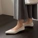 2026 Popular Pointed-toe Flat Women In Burgundy Soft Leather, Slip-on Shoes Shallow Cut, Suitable Pairing With Skirts_vogvips.com