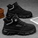 Men's Autumn Heavy-Soled Anti-Slip Work Boots With Short Boots, High-Top Casual Ankle Boots, And Trendy Yellow Men's Sho_vogvips.com
