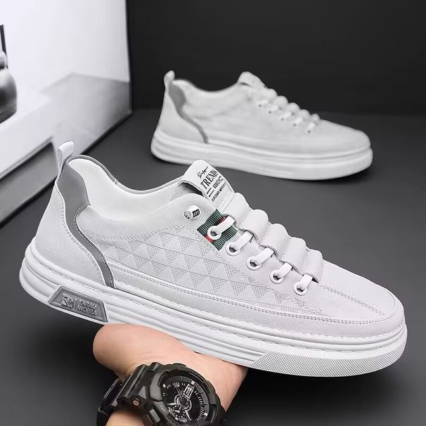 Spring New Breathable Male Student Trend Versatile Little White Men's Sports And Casual Board Trendy Shoes_vogvips.com