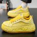 Green Tall Thick Soled Men's Sneakers Fashion Personality Simple And Versatile Youth Casual Shoes Comfortable Durable Sports_vogvips.com