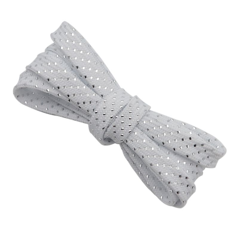 Black And White Shoelaces Flat Three Point Twill Metal Wire Shoe Accessories Suitable For Board Shoes Canvas Shoes Casual Shoes_vogvips.com