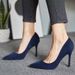 French Style Women's Single Shoes Pointed Toe Stiletto Heel Low Cut Commuter Wedding Bridal High Heels Spring_vogvips.com