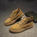 European Warm Series Martin Autumn Winter Breathable Suede Genuine British Style Trend Men's Short Boots Mid-top Workwear Leather Shoes_vogvips.com