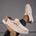 Summer Men's Casual Lightweight Breathable Canvas Loafers For Men Flat Comfortable Slip-on Shoes Man Large Size 48_vogvips.com
