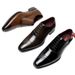 Men's shoes Men's leather shoes Men's business shoes Formal leather wedding shoes Commuter triples square Leather shoes for men_vogvips.com