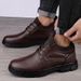 European Warm Series 2021 Autumn Martin British High Mid Top Casual Leather Shoes Work Men's Korean Style Trendy Short Boots_vogvips.com