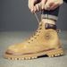 Large Size Men's Shoes Martin Boots Men's Shoes Rhubarb Boots Fleece Outdoor Tooling Boots_vogvips.com