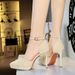 2331-1 Style Banquet Shoes With Thin Heels, Pointed Bows, Waterproof Platforms, Hollow Flat Straps, High-heeled Sandals_vogvips.com