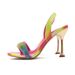 Heel Sandals New Summer Sexy One Strap Rhinestone High Heels Versatile Thin Heel Colorful Fashion Sandals Women Sandals_vogvips.com