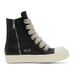 Unisex High-Top Chunky Sneakers – Retro Leather Lace-Up Boots With Side Zipper & Cushioned Sole (36-45, Black, Metal Eyelets, 4cm Platform)_vogvips.com
