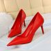 Fashion Simple All Match Women's Shoes Stiletto High Heel Shallow Mouth Pointed Professional OL Thin Women's Shoes_vogvips.com