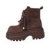 2025 Autumn New Suede Martin Thick Sole Platform Round Toe Lace-up Casual Motorcycle Short Boots For Women_vogvips.com